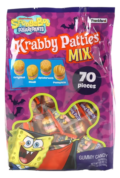 (image for) Gummy Krabby Patties Halloween Mix Bag 22.22oz, abt 70pcs